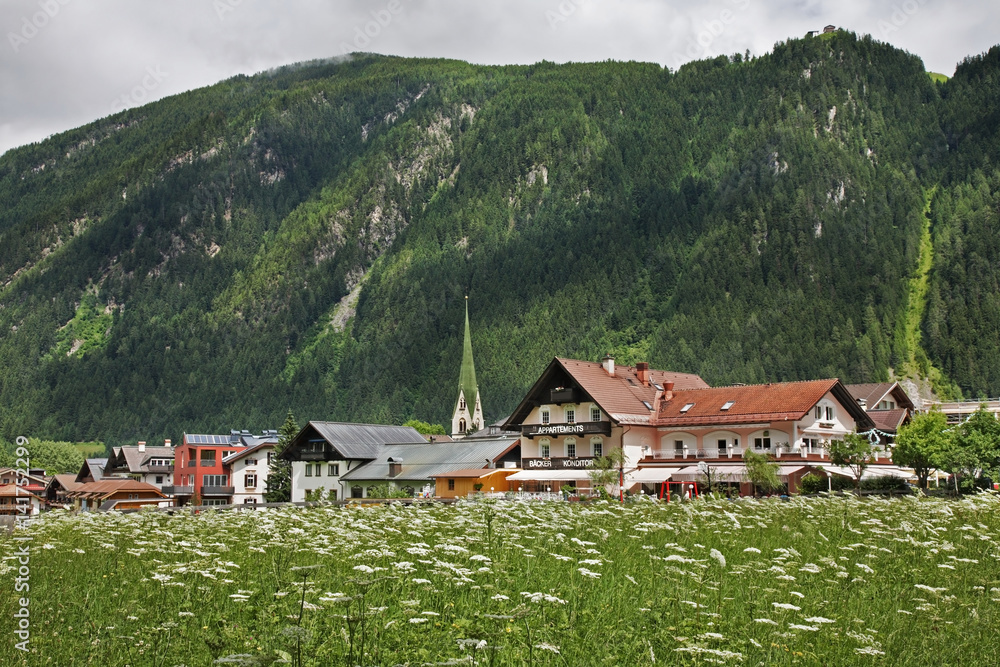 View of Mayrhofen. Valley Zillertal. Tirol. Austria