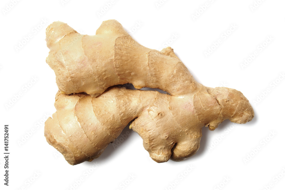 Ginger root on white Ginger root on white