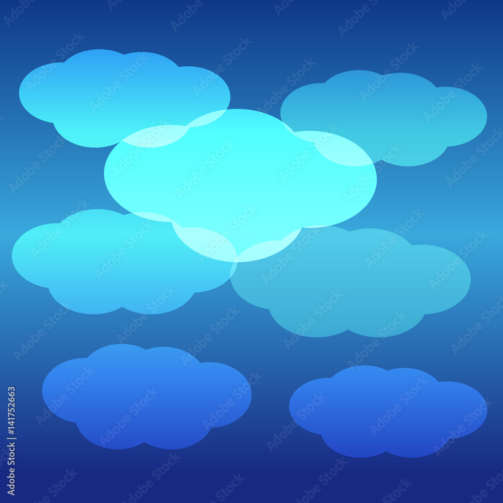 Clouds on blue background Clouds on blue background