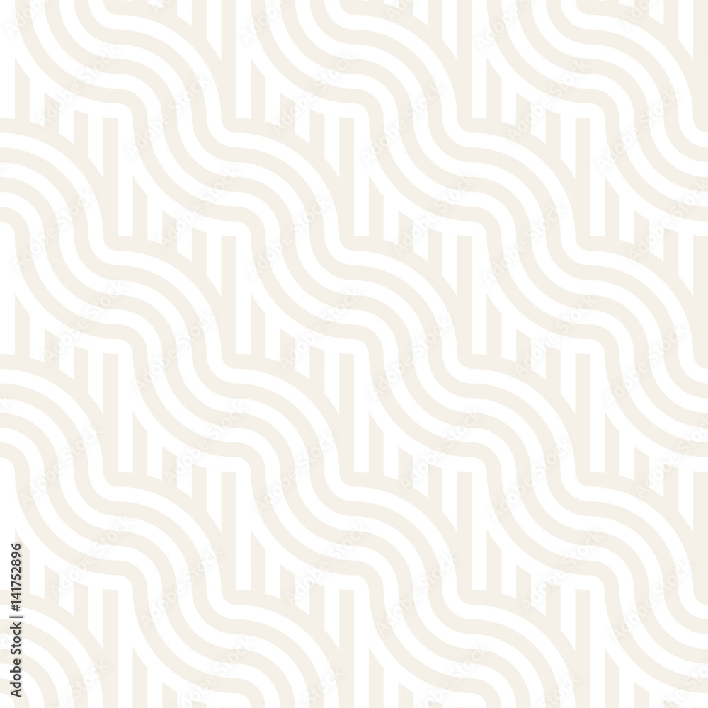 Seamless monochrome geometric pattern. Abstract stripy geometric background. Stylish vector lines print