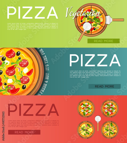 Italian Pizza Banners Set