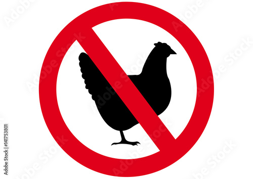 Schild Huhn verboten

