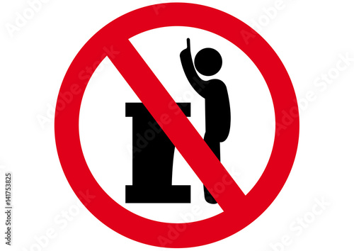 Schild Redner verboten
