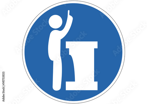 Schild Redner erlaubt