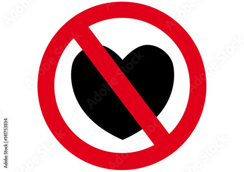 Schild Liebe verboten