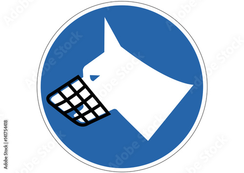 Schild Maulkorb für Hunde