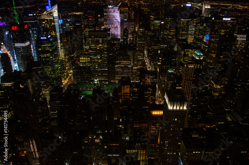 Manhattan, Midtown Seen From the Empire State Building at Night, USA photo