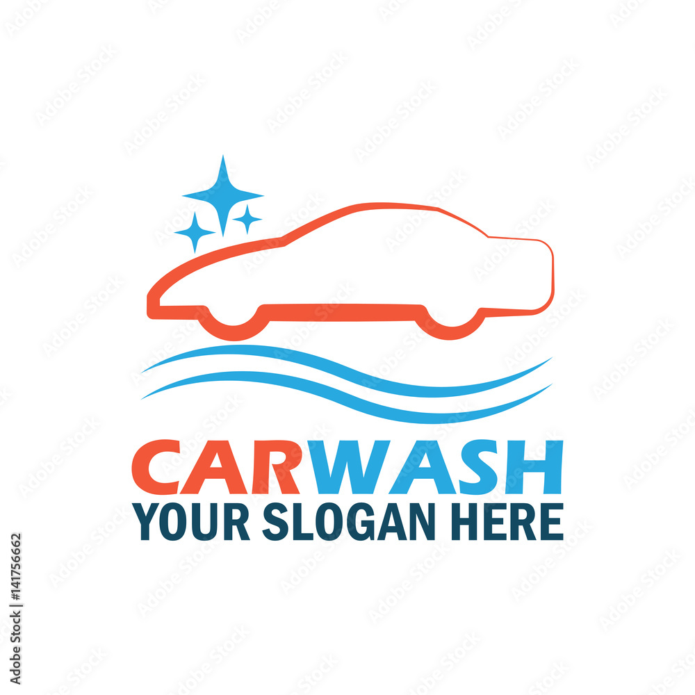 car wash service logo with text space for your slogan, vector illustration car wash service logo with text space for your slogan, vector illustration