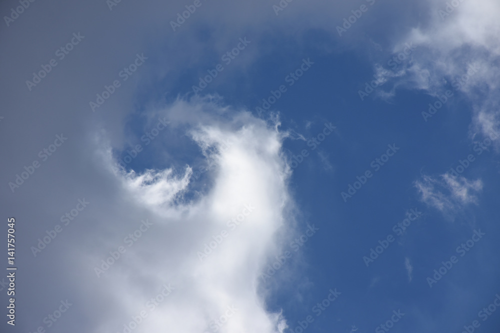 青空と渦を巻く雲 Stock Photo Adobe Stock