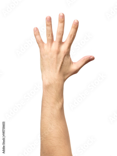 Man hand showing gesture isolated