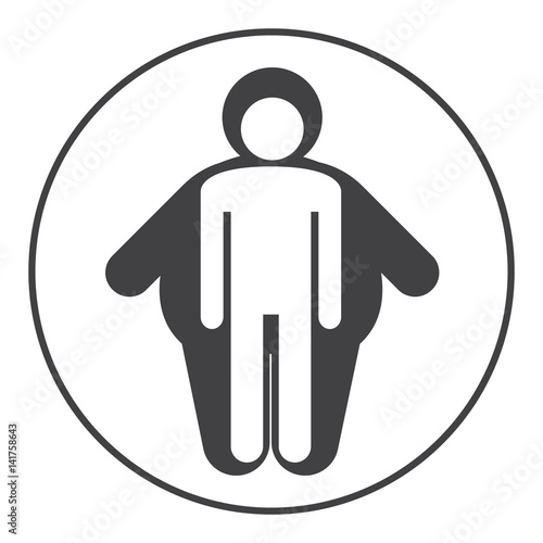 Skinny and Fat icons overlap on white background