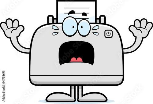 Scared Cartoon Printer