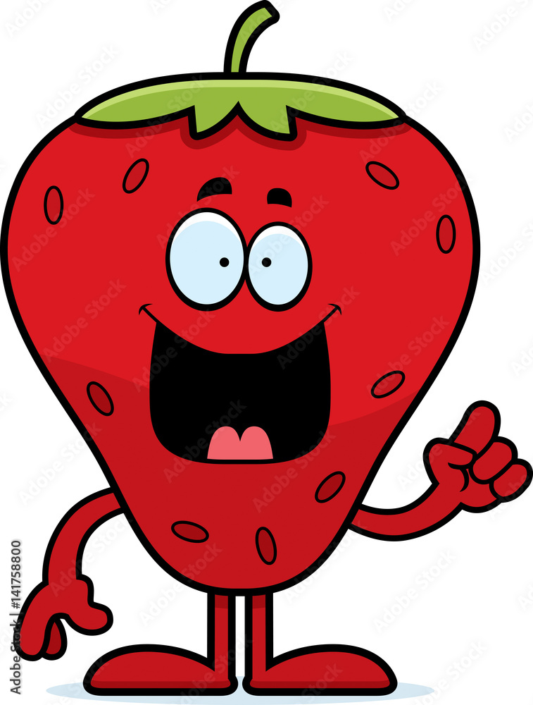Fototapeta premium Cartoon Strawberry Idea