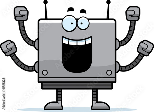 Celebrating Square Robot