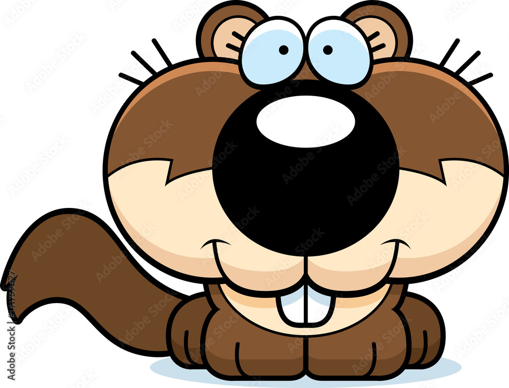 Cartoon Squirrel Smiling Cartoon Squirrel Smiling