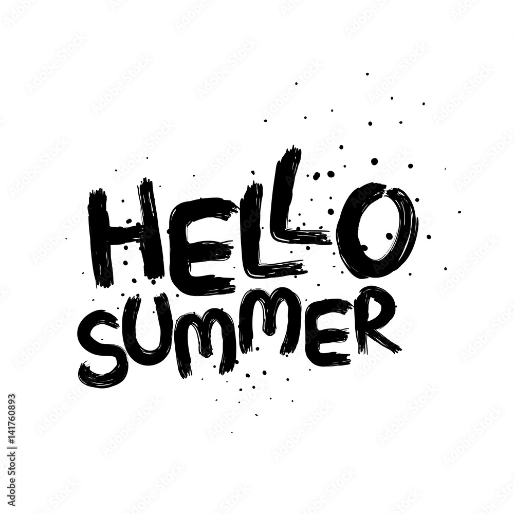 Graphic Hello Summer Lettering. Graphic Hello Summer Lettering.