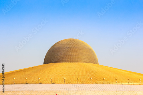 PATHUM THANI - February 11: Million golden Buddha figurine of Dhammakaya Pagoda at Wat Dhammakaya on February 11, 2017 in Pathum Thani, Thailand.