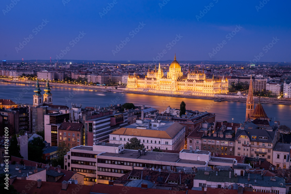 Budapest the capital of Hungary crossed by the Danube River