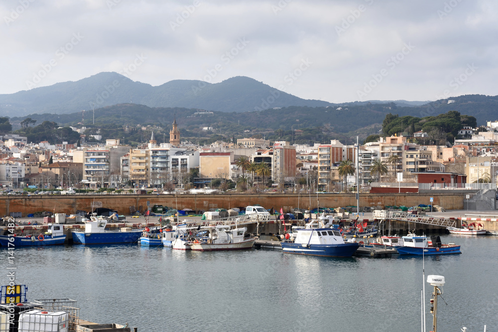 Fishing port of Arenys de Mar, El Maresme, Barcelona province, Catalonia, Spain