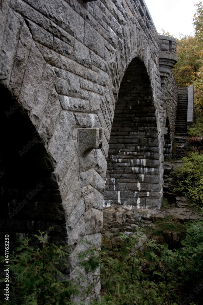 Arched Stone Bridge with Stairs at Acadia National Park Arched Stone Bridge with Stairs at Acadia National Park