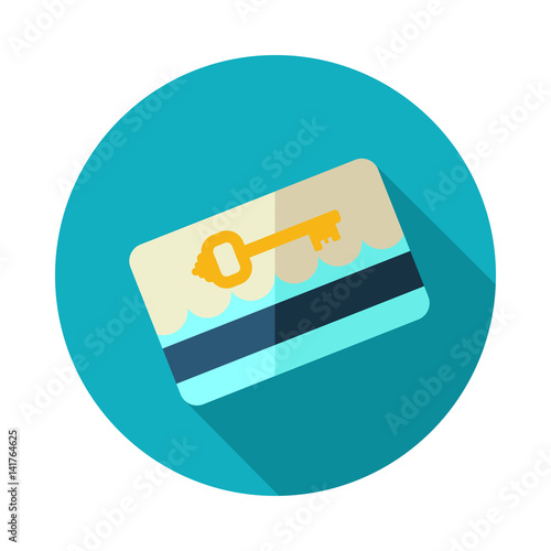 Electronic keycard icon. Summer. Vacation