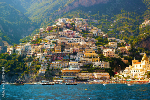 Positano, Campania, Salerno, beautiful Town on the Amalfi Coast. photo