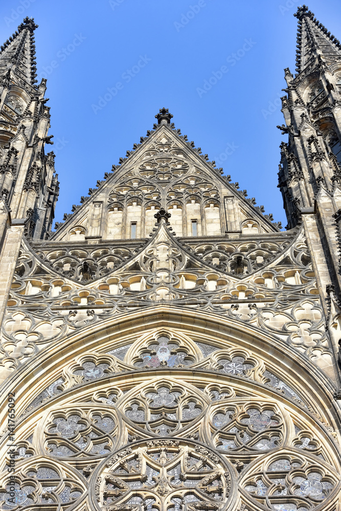 Fototapeta premium Details of St. Vitus Cathedral at Prague Castle