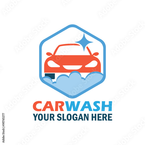 car wash service logo with text space for your slogan, vector illustration
