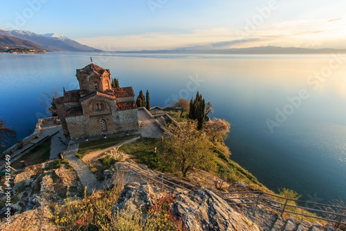 Sveti (Saint) Jovan Kaneo Church on Lake Ohrid, Macedonia photo