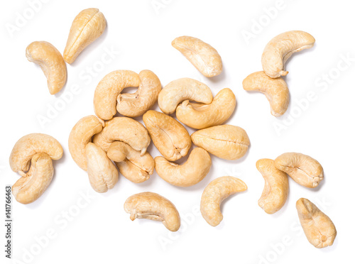 cashew nuts on white