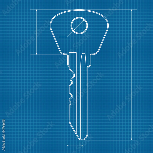 Key. Outline draft drawing