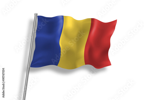 Drapeau du Tchad en qualité vectorielle