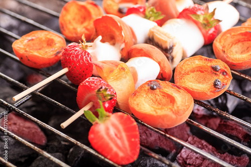 fruits on grill