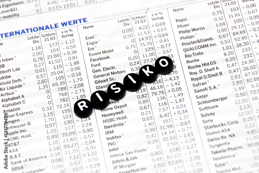 Obraz premium Risiko bei Aktienkauf