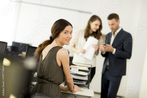 Young businesspeople working in modern office