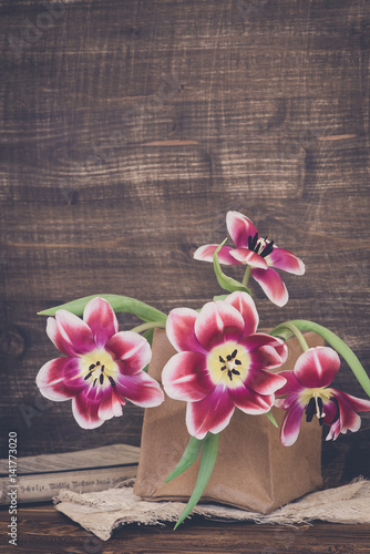 Blumen Hintergrund mit Tulpen