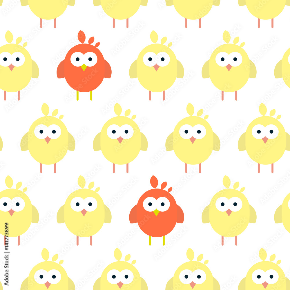 Seamless pattern with flat chickens pictograms. Seamless pattern with flat chickens pictograms.