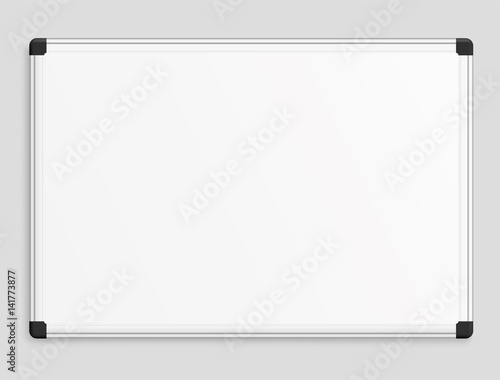 Empty white marker board. - stock vector