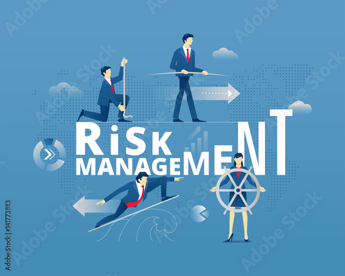 Risk management typographic poster