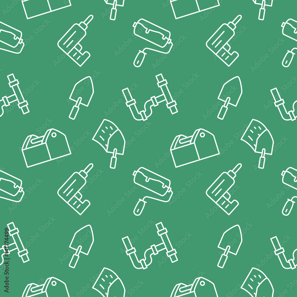 Renovation seamless pattern Renovation seamless pattern