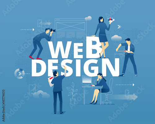 WEB design typographic poster