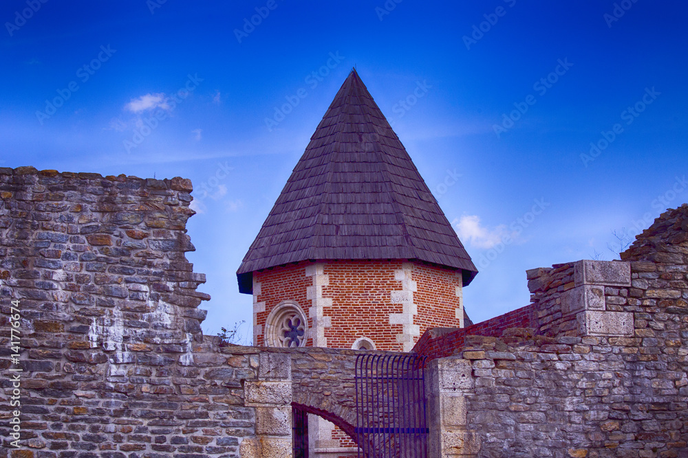 Fototapeta premium Medvedgrad, old town on Medvednica mountain above Zagreb, Croatia