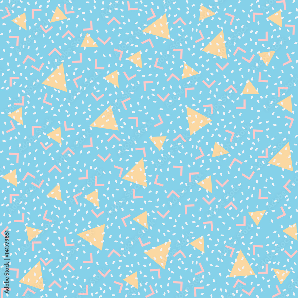 Colorful abstract pattern with yellow triangles and pink angles Colorful abstract pattern with yellow triangles and pink angles