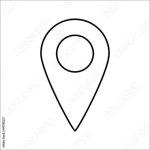 thin line overcoat icon on white background