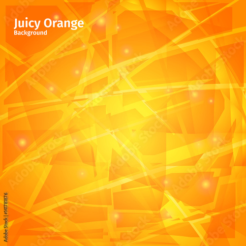 Vector juicy orange abstract background with highlights