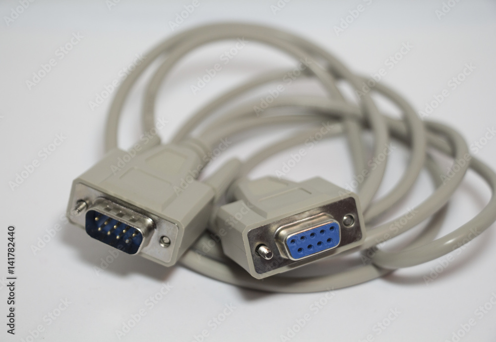 Serial communications connector RS 232. Serial communications connector RS 232.