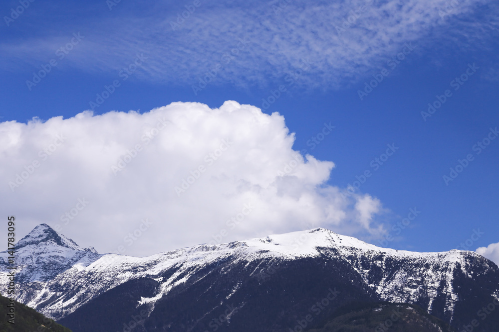 High mountain in morning time. Beautiful natural landscape High mountain in morning time. Beautiful natural landscape