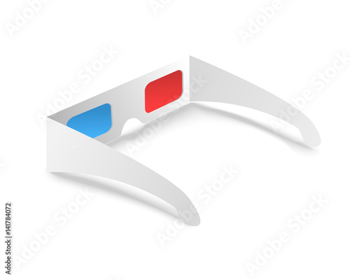 3d glasses isolated on white background vector illustration