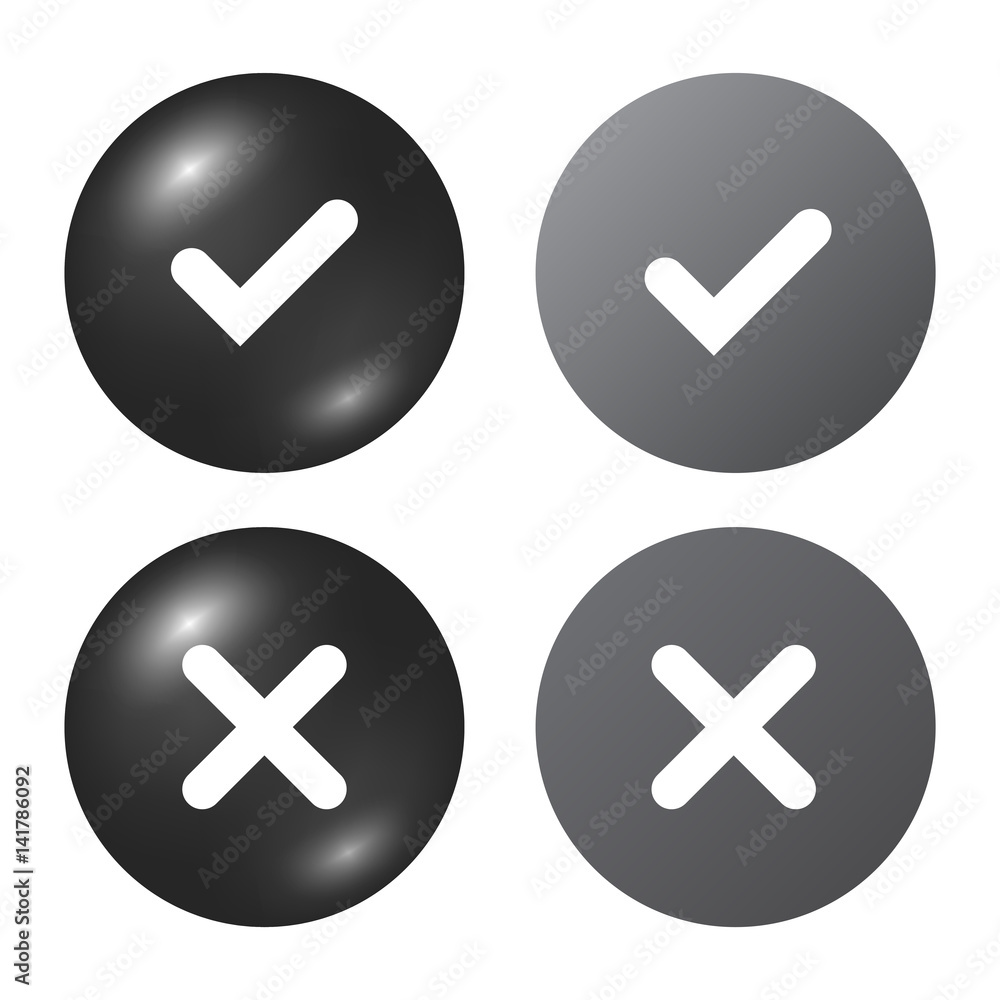 Checkmark and cross Stock Vector by ©vectorguy 48350847