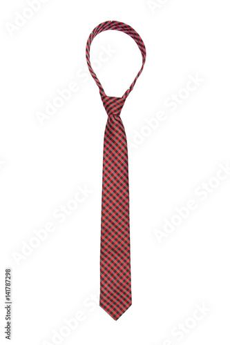 kareli kırmızı kravat